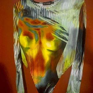 Print bodysuit new with tags